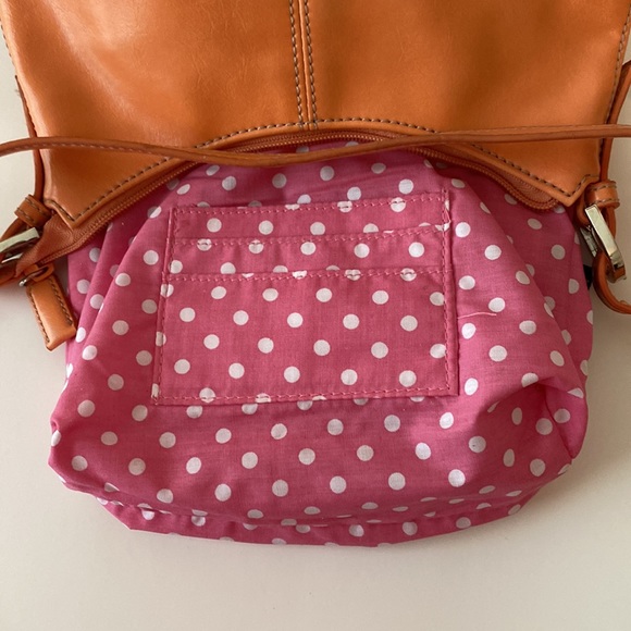 NINE & COMPANY Small Orange Zip Close Shoulder Bag - Picture 12 of 16